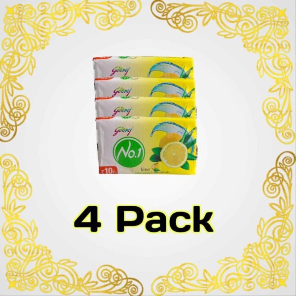 Godrej No.1, Lime Aloevera Soap, Pack of 4