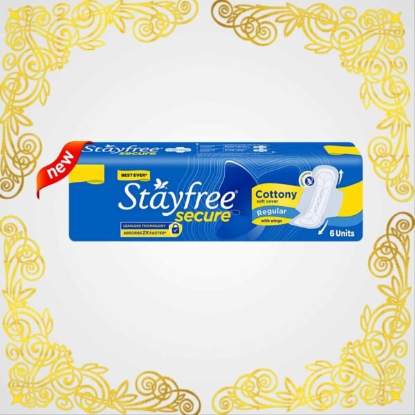 Stayfree Secure Cottony Regular Sanitary Pad (6 Pad)