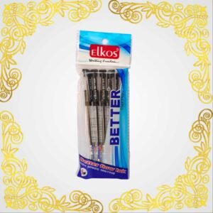 Elkos Better Black Ball Pen, Pack of 5 Pen