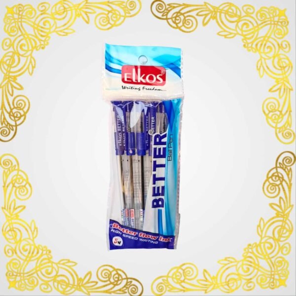 Elkos Better Blue Ball Pen, Pack of 5 Pen