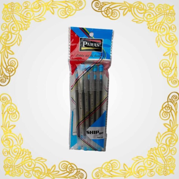 Paras Ship Gel Ball Pen Blue, Pack of 5 Pens