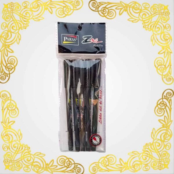 Paras ZX Black Ball Pen, Pack of 5 Pen