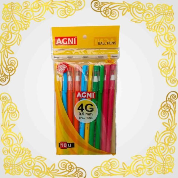 Agani 4G Ball Pens Blue, Pack of 10 Pens