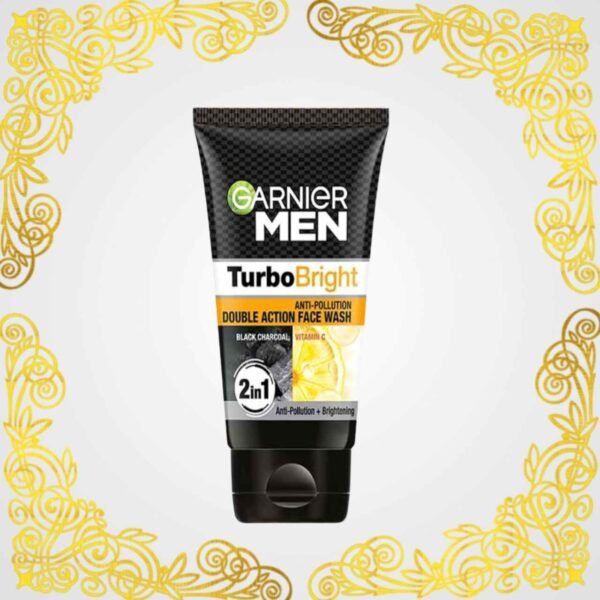 Garnier Men Turbo Bright Anti-Pollution Double Action Face Wash (50g)